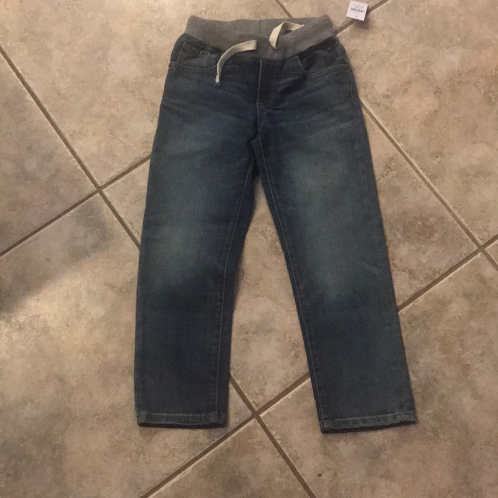 Boys pull on jeans